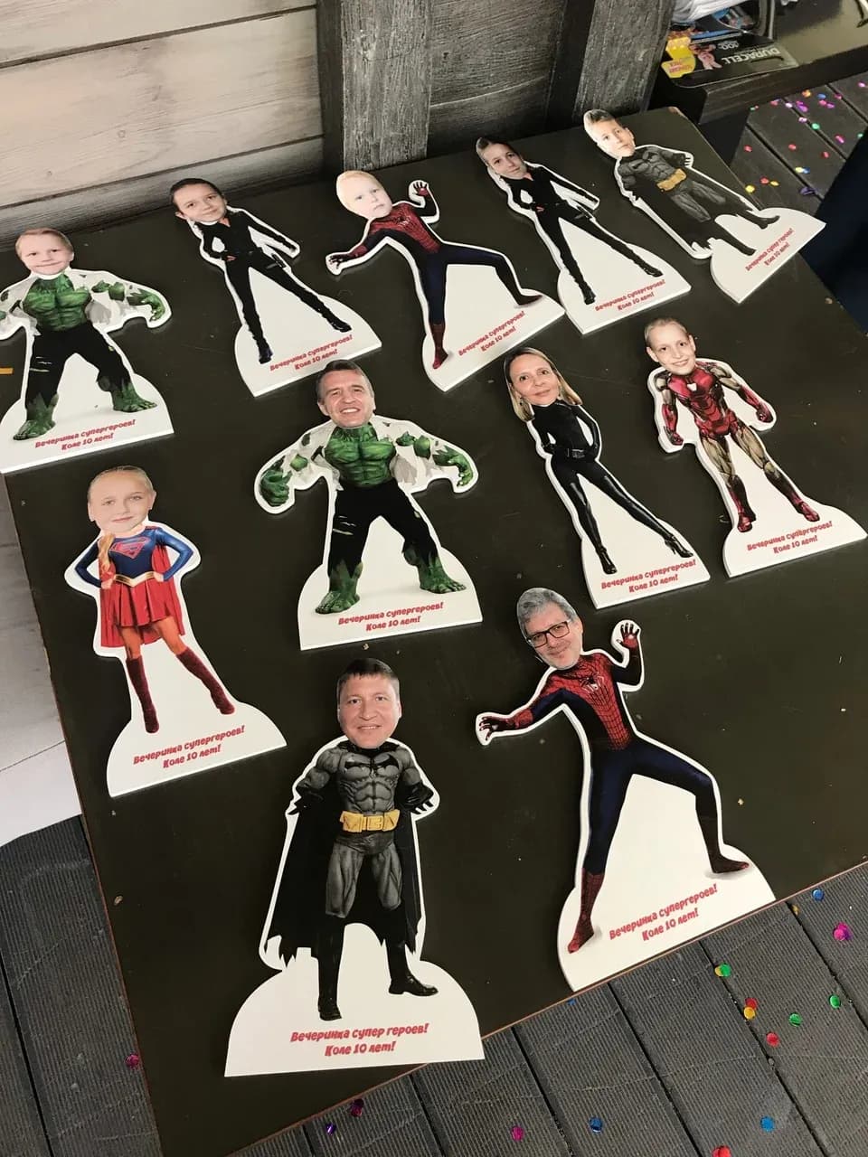 Комплект фигурок Bubble Heads с супергероями