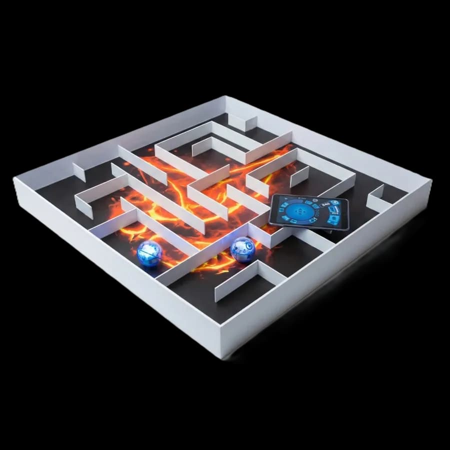 Комплект «Гонки на робошарах»: трасса-лабиринт и роботы-шары для аренды